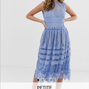 Crochet lace midi dress
